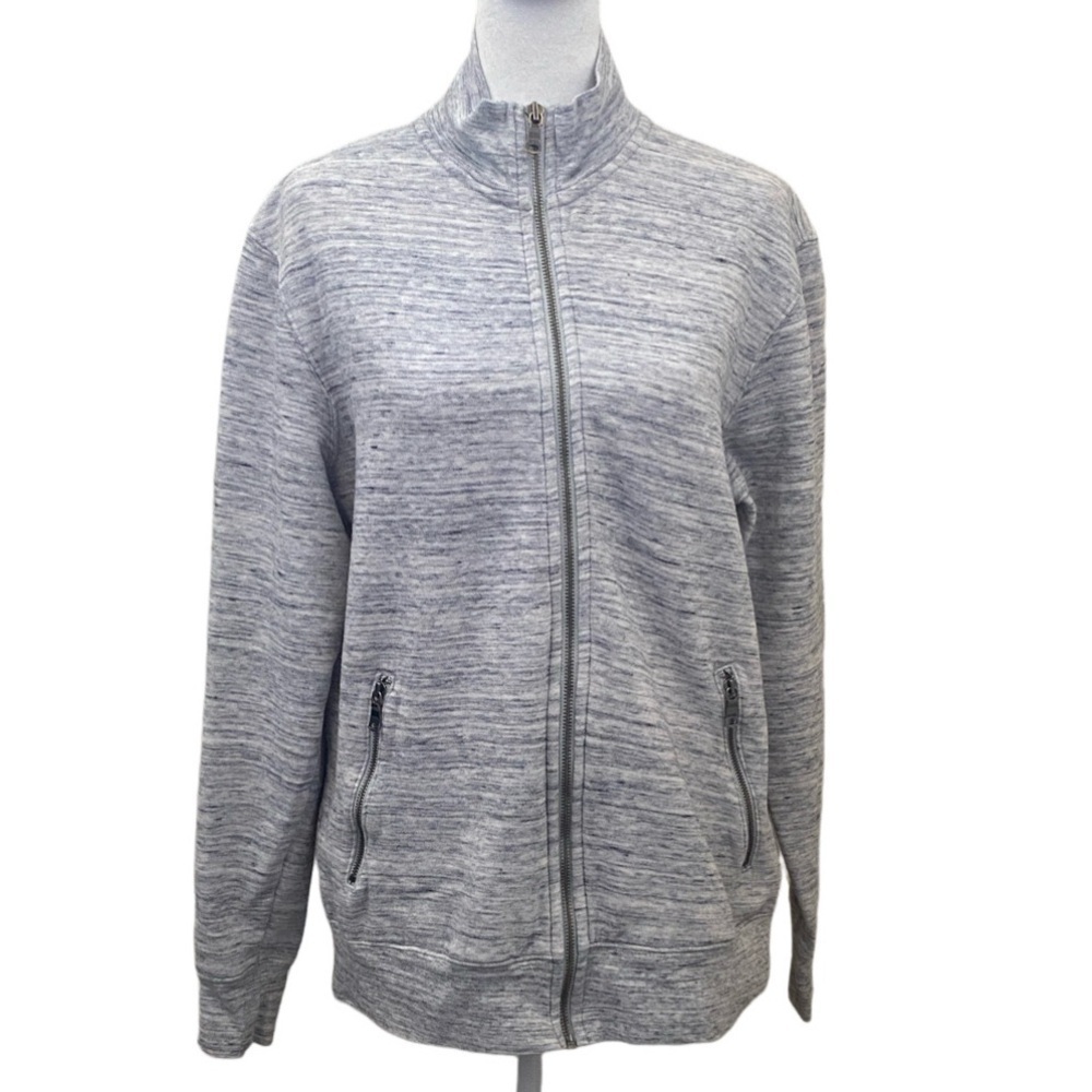 Banana Republic Factory Women's  Gray (w/Black& White) Full Zip Jacket. Size M.